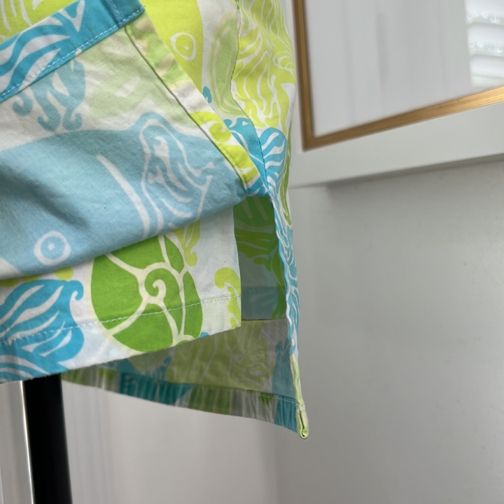 Lilly Pulitzer Clearwater Neon Fish & Sealife Print Mini Skort, Size 8 - Picture 8 of 11